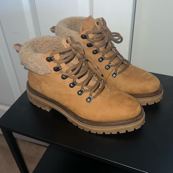M Gemi Alpi Leather Booties Tan Women’s Size 40